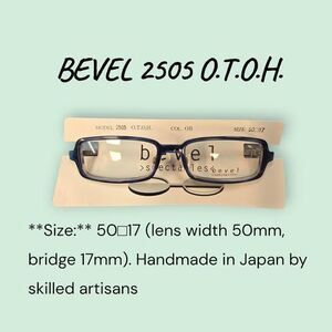 Bevel Model 2505 OTOH Eyeglass Frame Handcrafted Japan 50 17
